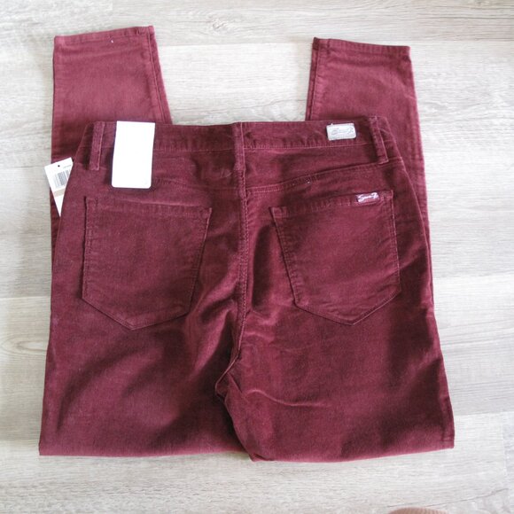SEVEN7 Dark Red Corduroy Skinny Jeans NWT - Picture 3 of 12